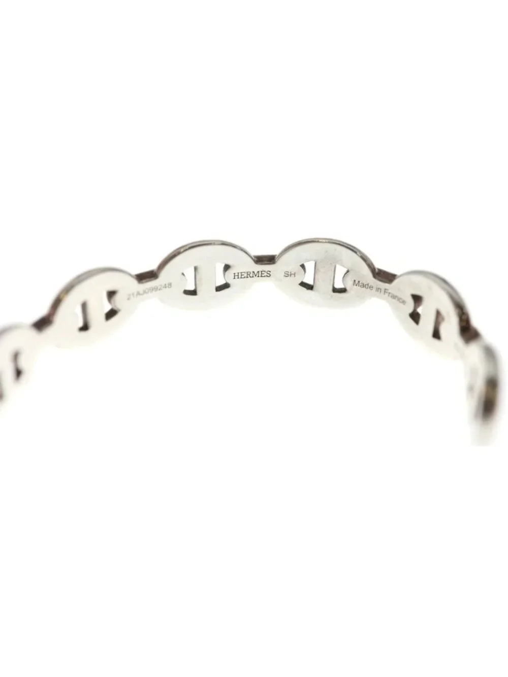Hermes Chaine D'ancre Bangle Bracelet Silver
